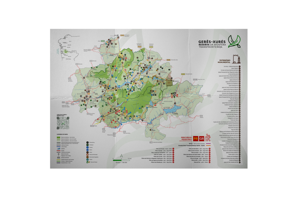 Mapa Reserva Biosfera Gerês Xurés